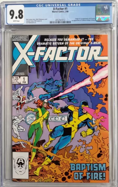 🔥X-Factor #1 Cgc 9.8*1986 Marvel*1St Appearance/Origin*White❄Pages*X-Men*#7012*