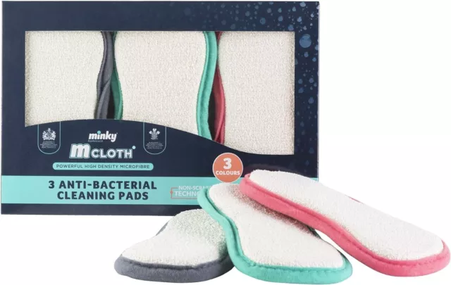 Minky M Cloth Anti-bacterial Cleaning Pad Sponge Limited Edition 3 Pack Set