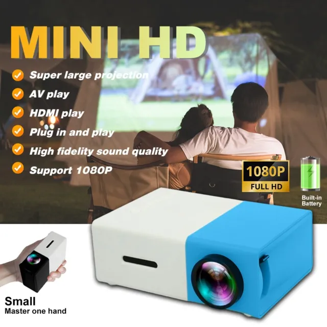 YG300 Mini Portable Projector Multimedia HD 1080P Home Theater Cinema Beamer USB