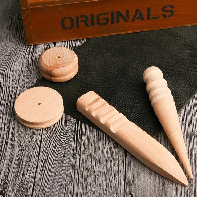 3pcs Handmade Leather Burnishing Stick Leather Polishing Stick  Leather Craft
