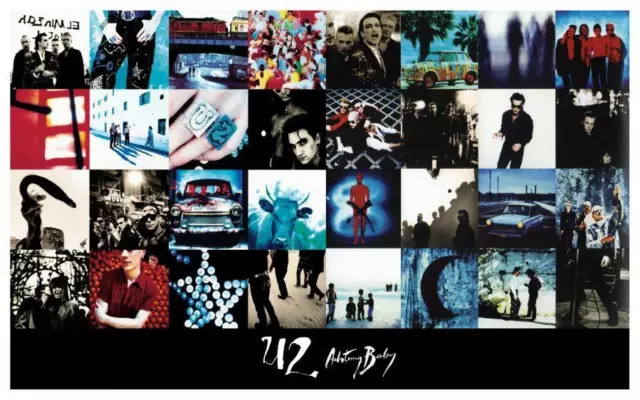 U2  **POSTER**  Achtung Baby PROMO AD Bono the Edge AMAZING IMAGES