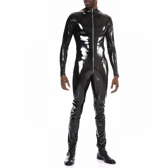 Patrice Catanzaro, Ross, Combinaison sexy pour homme en vinyle noir brillant