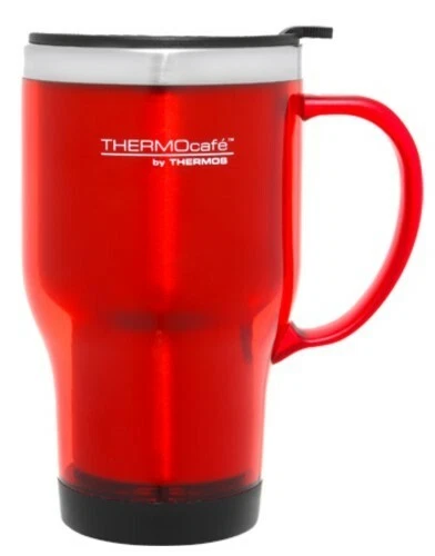 THERMOS Thermocafe Plastic Outer Travel Mug 470ml RED