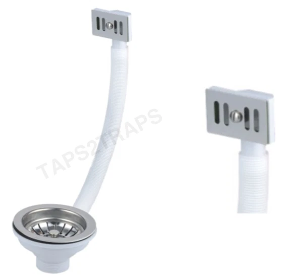 KITCHEN SINK BASKET Strainer Waste Square / Rectangular Overflow