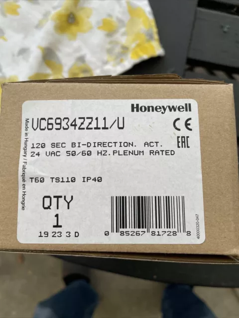 New Honeywell Vc6934Zz11/U 120Sec Bi-Direction Act 24Vdc 50/60Hz Plenum Rated Ak