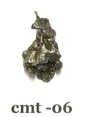 06 PENDENTE METEORITE FERRICA CAMPO DEL CIELO CON CERTIFICATO DI... cmt 