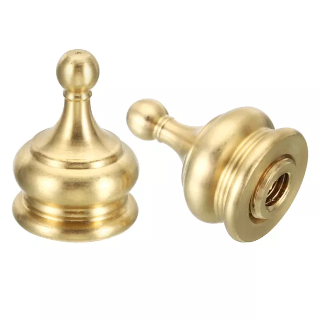 2set 1" Tall Brass Lamp Finials Cap Knob Lamp Screw Holder Lamp Shade Decoration