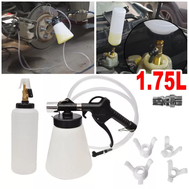 Brake and Clutch Fluid Pneumatic Vacuum Pump Bleeder Tool Kit Oil Change Bottle