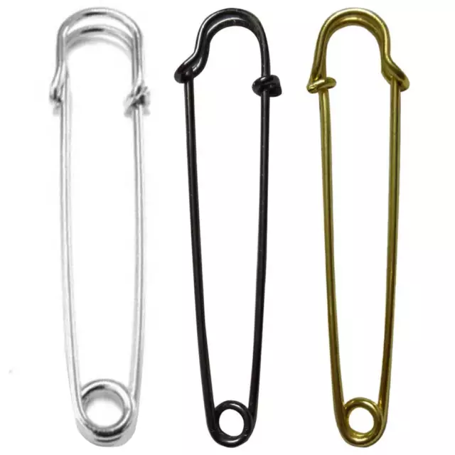 Large Durable Strong Metal Kilt Pins Scarf Brooch Antique Safety Knitting Stitch