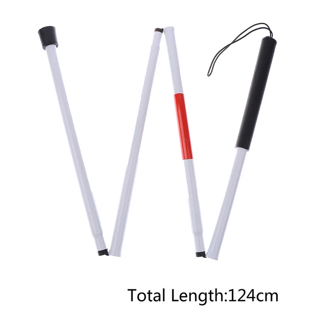 1PCS VISUALLY IMPAIRED Crutch Cane Blind Walking Stick Walker Aluminium