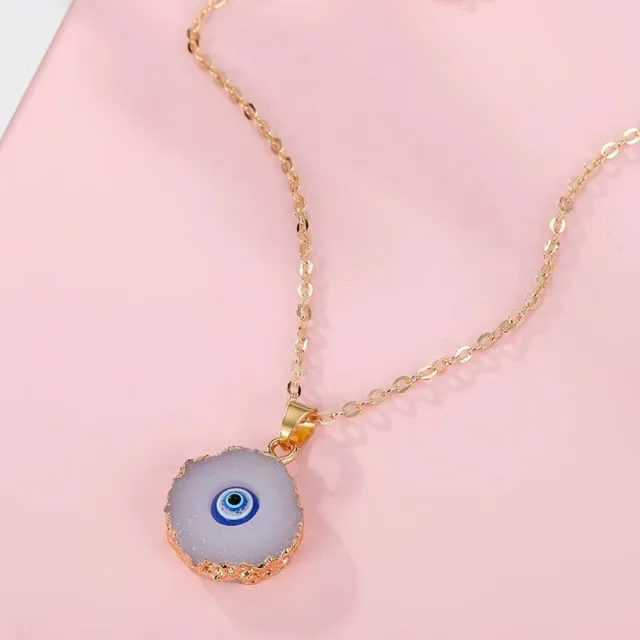 Lucky Evil Eye Necklace Turkish Blue Eye Pendant Clavicle Choker Women Jewellery