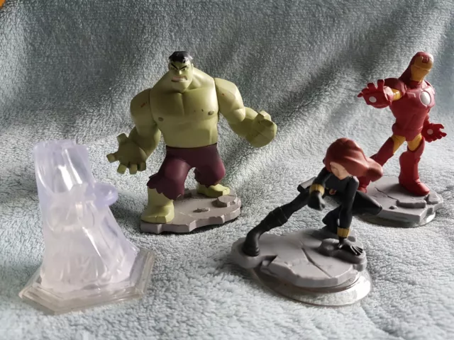 Disney Infinity 2.0 Avengers Figures Bundle x4 Hulk Black Widow Iron Man