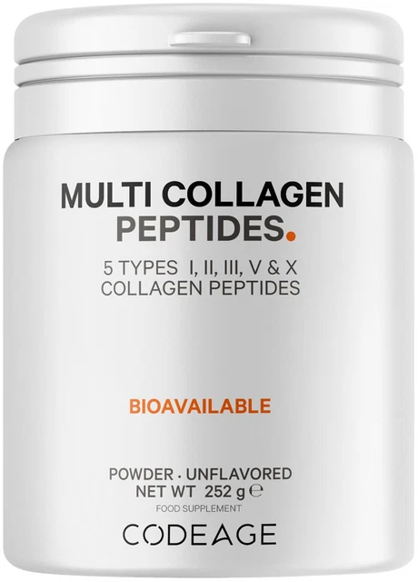 Multi Collagen Peptides Powder for Women - Hydrolyzed Chocolate Collagen Powder for Women with Types I II III V & X Vitamin C & Hyaluronic Acid for Hair Skin and Nails (Chocolate) - 30 Servings