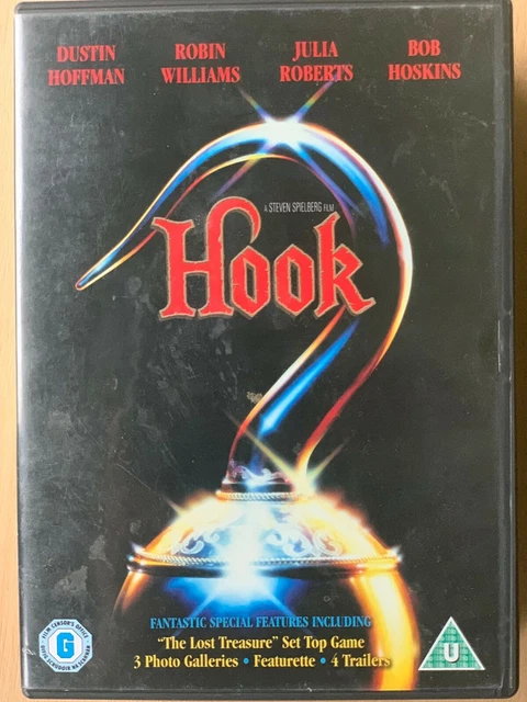 HOOK DVD 1991 Peter Pan Family Film Movie Classic Robin Williams Dustin  Hoffman $24.66 - PicClick AU