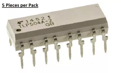 Toshiba Transistor Quad Optocoupler, Through Hole ( Pack of 5 Pcs ), TLP504A-2F
