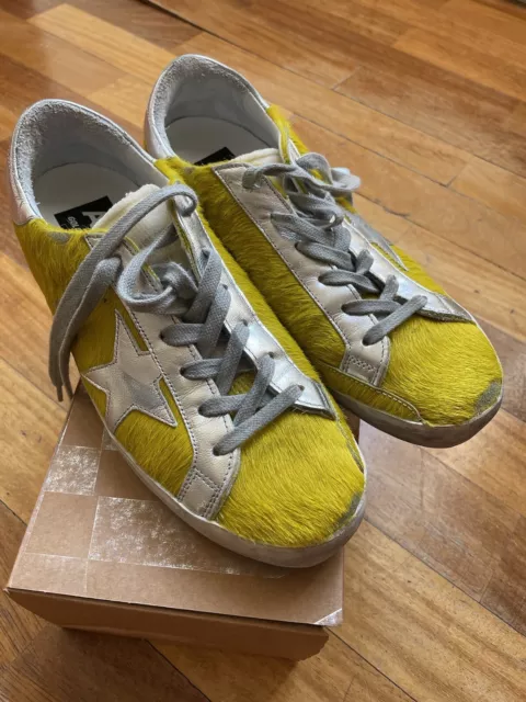 GOLDEN GOOSE SNEAKERS donna super star tg39 cavallino gialle EUR