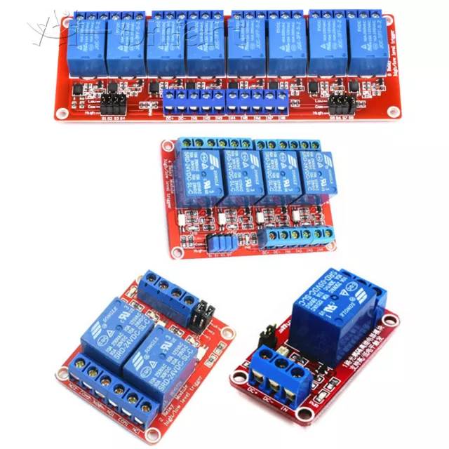 High Low Level Trigger 5V/9V/12V/24V 1/2/4/8 Channel Relay Module +Optocoupler