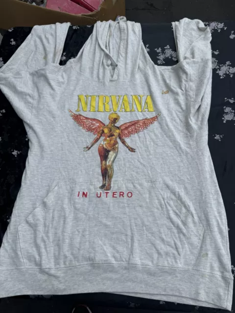 NIRVANA IN UTERO Vintage T-shirt Kurt Cobain Kurt Cobain Long Sleeve Hoodie