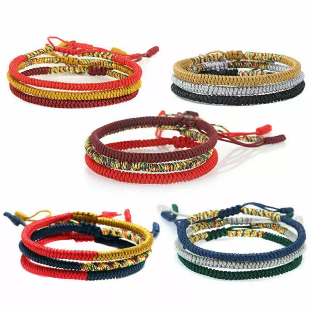 Jewelry Tibetan Lucky Best Bracelet Buddhist Rope Handmade Knots Men Women Gift
