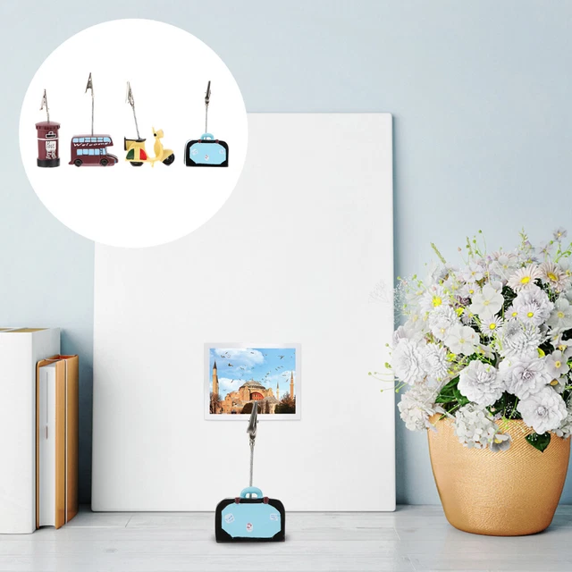 20 Clip Portafoto In Metallo | Forme Cuore, Stella, Fiore E Cerchio | Per Note, Foto O Decorazioni | Per Matrimoni O Ufficio - Foto 6