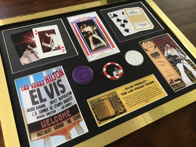 Elvis Presley Framed Las Vegas Hilton Concert Montage