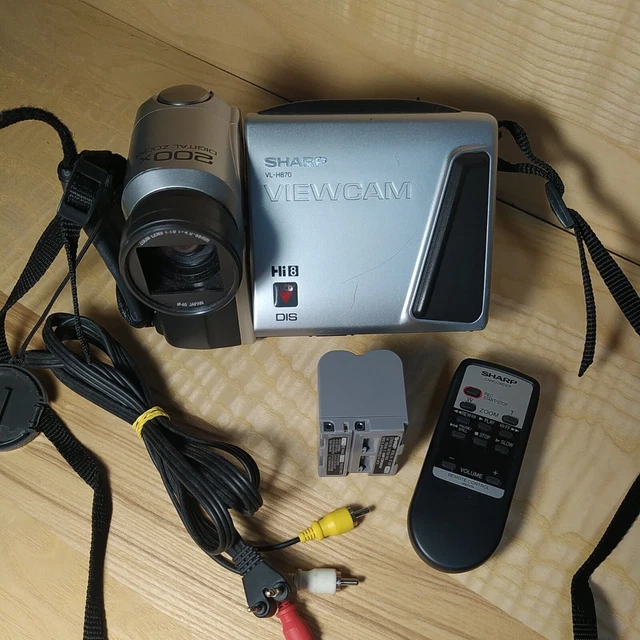 SHARP VLH870 VIEWCAM Hi8 Analog Camcorder 200 x Digital Zoom for