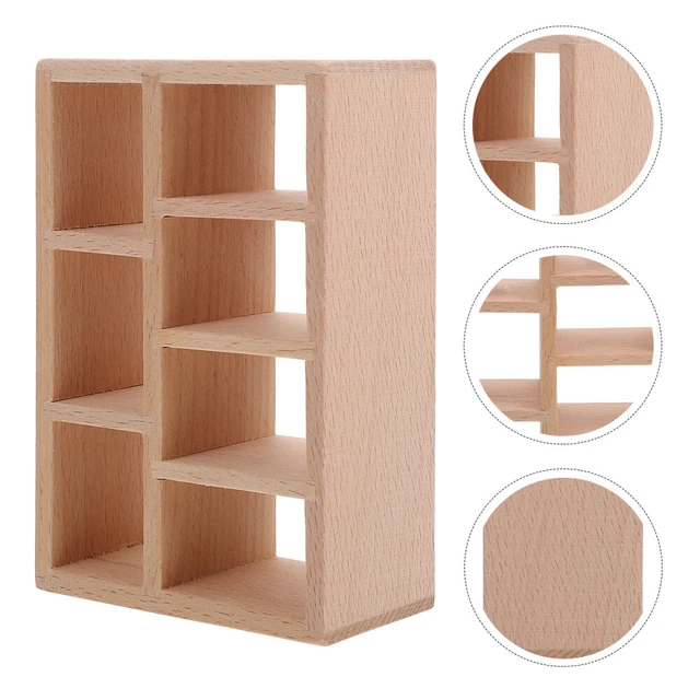 Muebles para el hogar en miniatura mini armario de simulación muebles pequeños juguete de madera accesorios
