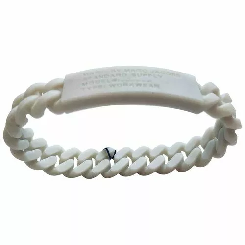 Marc By Marc Jacobs Oyster Grey Standard Supply Braided Silicone Rubber Bracelet