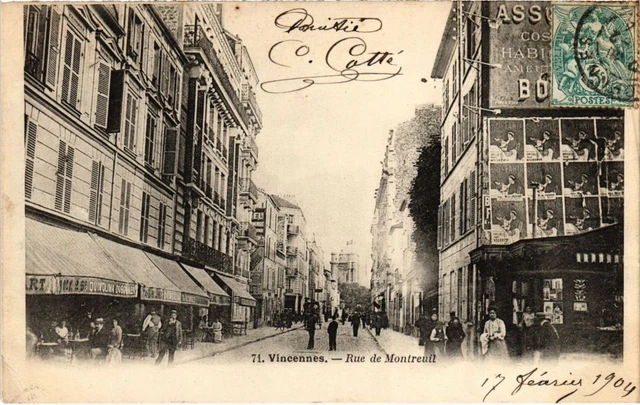 CPA AK Vincennes Rue de Montreuil FRANCE (1283123)