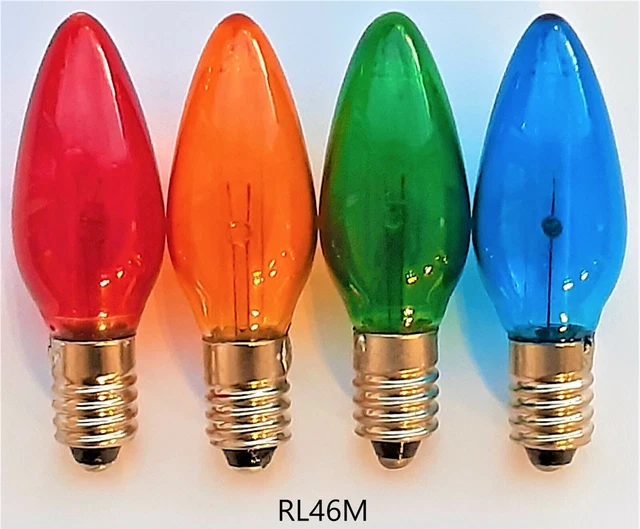 PREMIER RL46M 4 x Spare Multi Coloured Christmas Lights Bulb Lamp