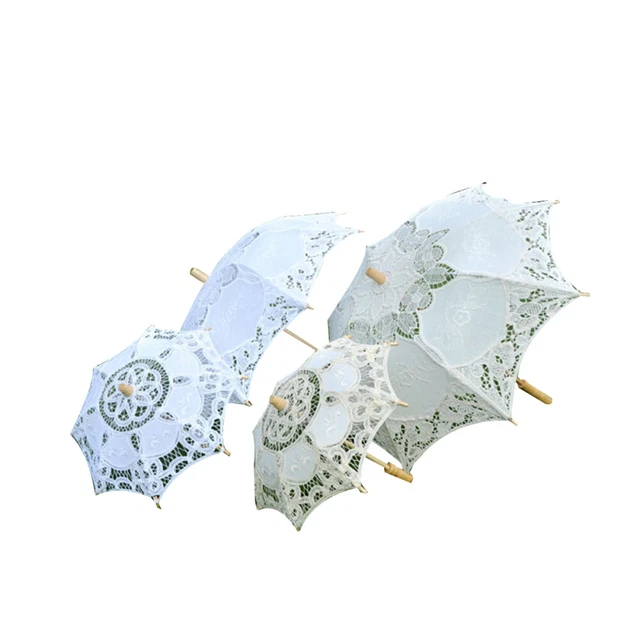 Ombrellone sposa matrimonio pizzo cotone ricamo ombrellone fatto a mano