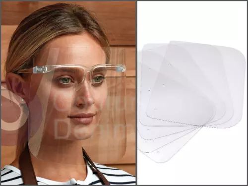 Transparent Face Shield HD Visor For Glasses Anti Fog Clear Screen Protection UK