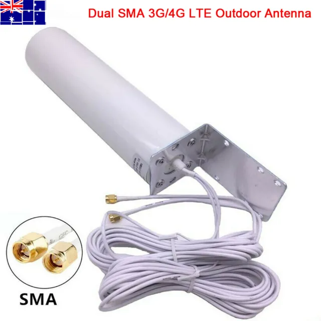 Dual SMA Male 3G 4G LTE Signal Booster Antenna Outdoor Fixed Bracket WallMount