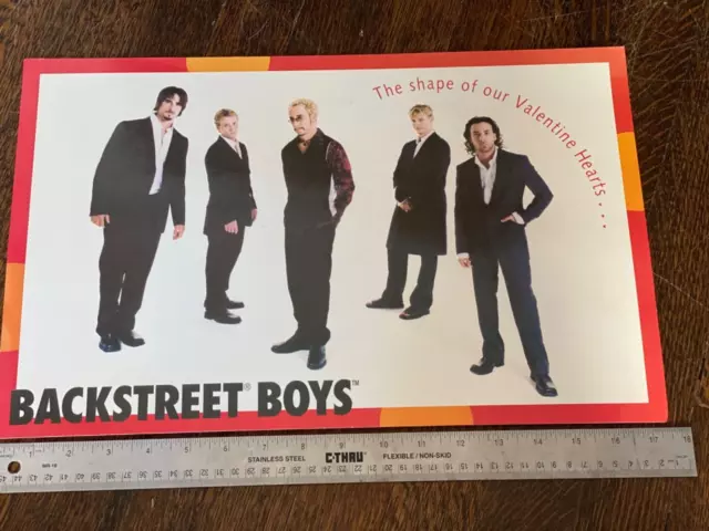 2001 BSB Vintage New Backstreet Boys Giant Valentines Card Shape of My Heart