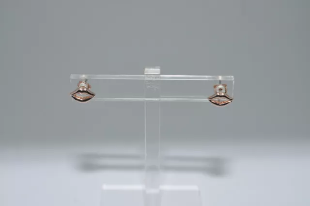 JULES SMITH Designer 14k Rose Gold Plated Lips KISS KISS Studs Earrings