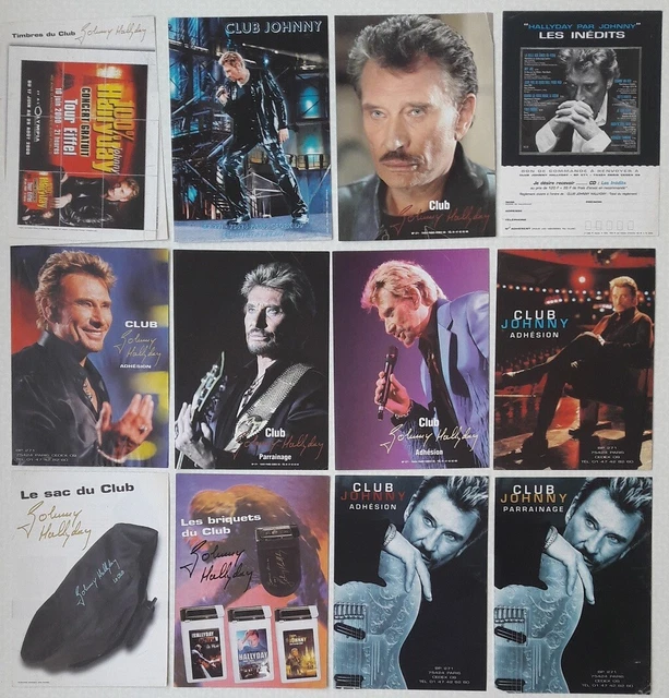 Johnny Hallyday 12 bons de commande Club Johnny + Bon de réservation Bercy 95