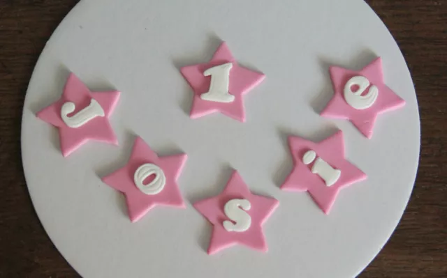 4cm BRIGHT LETTERS NUMBERS edible icing fondant birthday cake decoration  topper