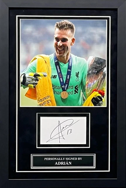 ADRIAN SIGNED AND Framed Liverpool Fc Display With Coa £39.99 - PicClick UK