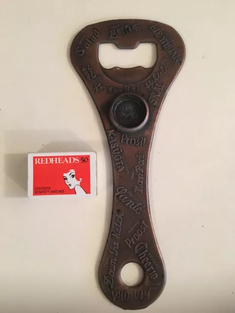 Large Many Languages Celebration bottle opener collectible bar retro