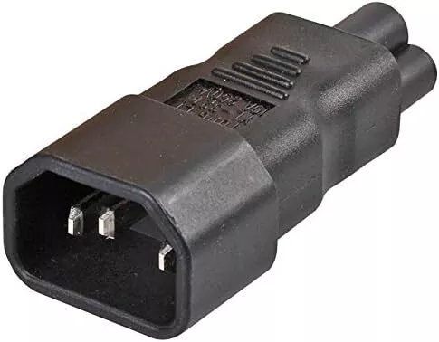 1STec IEC 250V 10A C14 elektrischer Stecker auf C5 Kleeblatt Mickey Maus Typ Elect