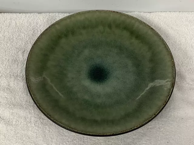 Jars Pottery (France)  --  Samoa Vert (Green)  --   Dinner Plates  --  4