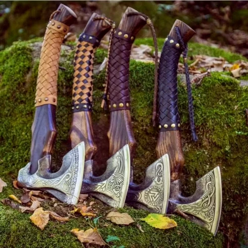 Lot Of Custom Hand Made Viking Axe Tomahawk Beard Axe