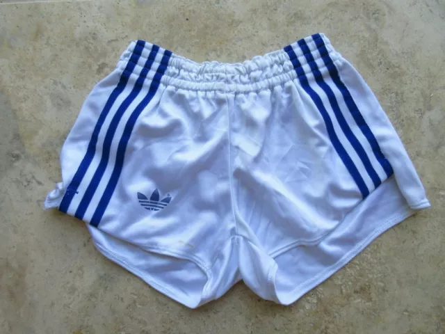 Short ADIDAS vintage blanc TREFOIL années 80 VENTEX nylon OM Marseille 6 ans