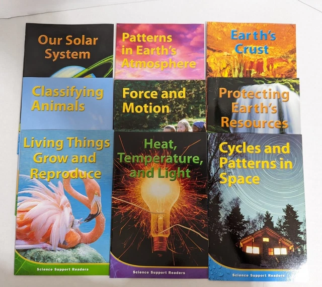 Assorted Lot of 9 Books Reading Levels 1-3, Science Supported Readers