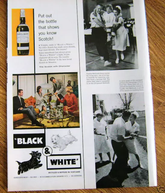 1961  Black White Scotty Scottish Terrier Westie Dog Ad