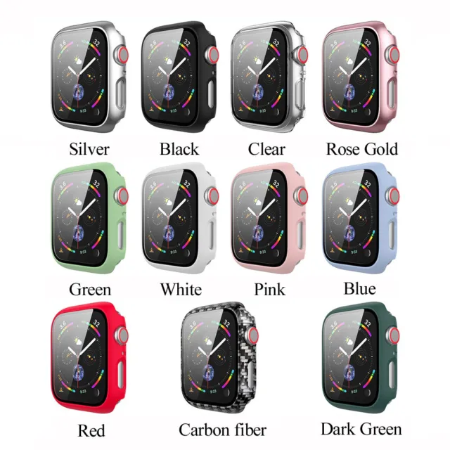 For Apple Watch Series 6 5 4 Screen Protector iWatch 40mm 44mm Matte PC Case.