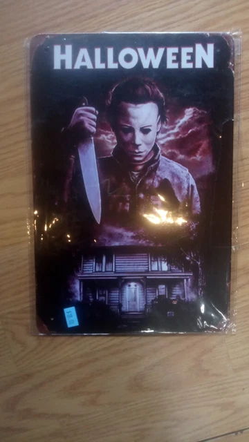 Halloween Movie Poster Michael Myers Metal Tin Sign 8x12