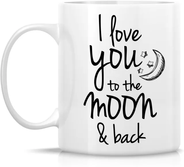 Tazas divertidas de café de cerámica I Love You To The Moon & Back divertidas