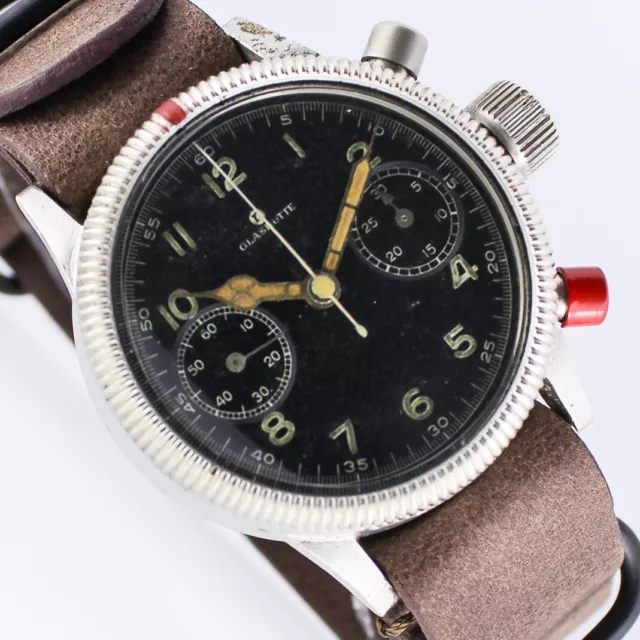 Tutima Glashütte Urofa 59 Wehrmachtschronograph Ww Ii Pilot Military Uhr Flyback