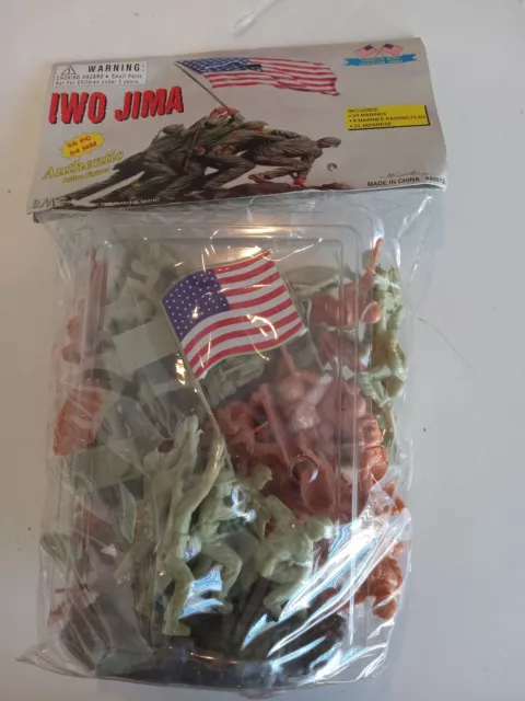 World War 2 Iwo Jima Playset BMC Pacific War Flag Raising USMC Marines 54mm